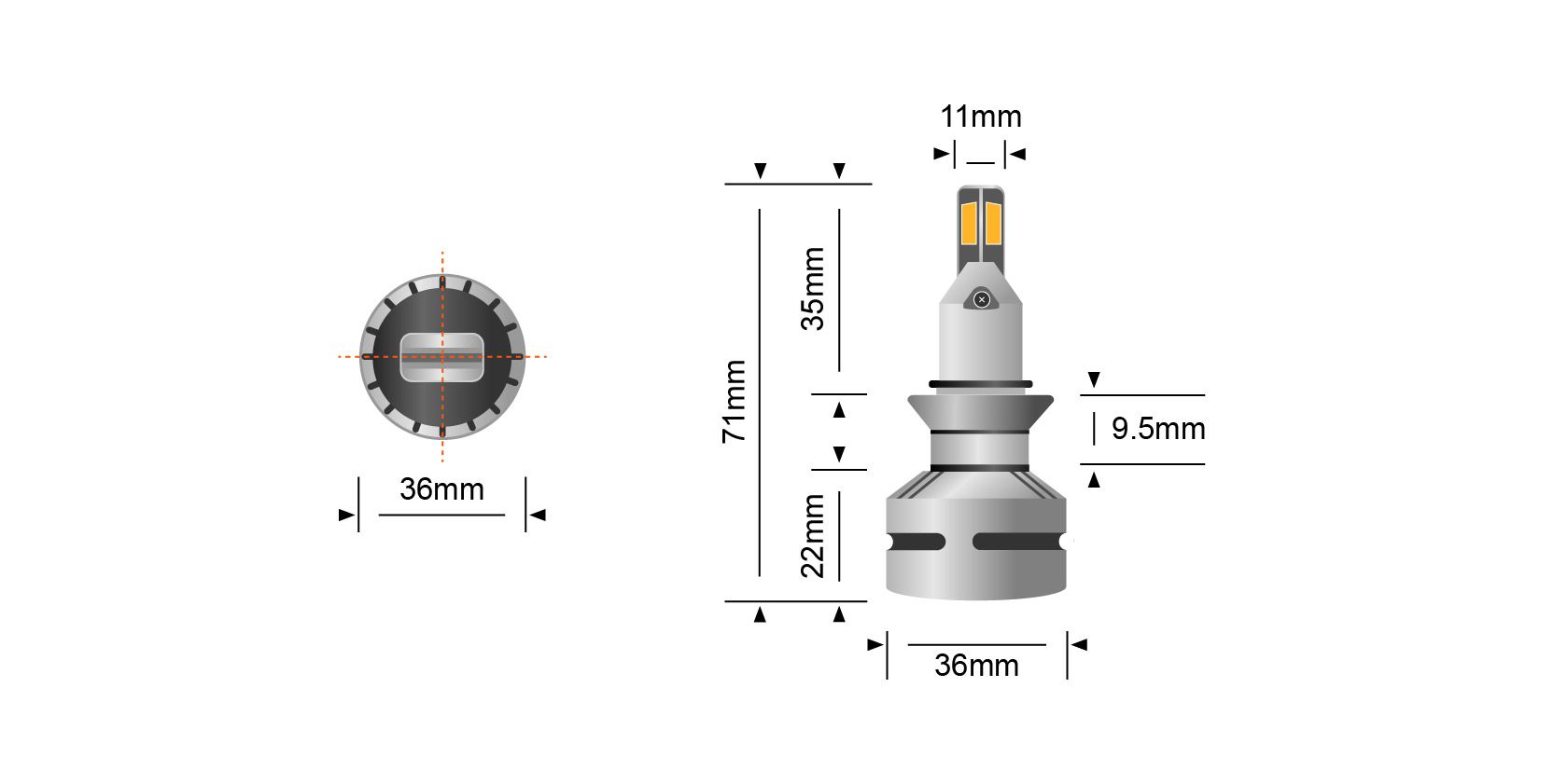 PROJECT H8 | H9 | H11 LED Projector Head Light Conversion Kit